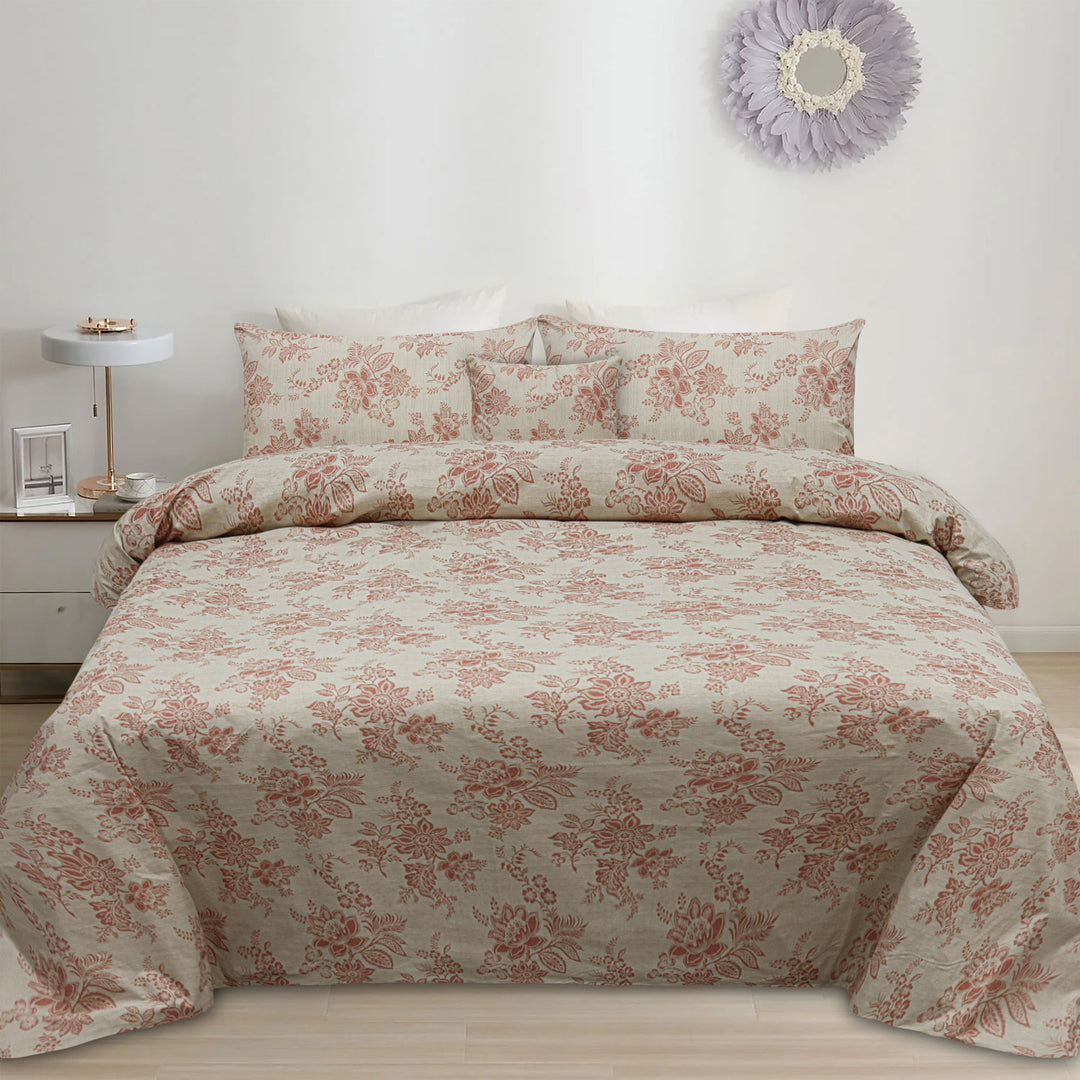 PEACHY GARDEN BEDSHEET SET