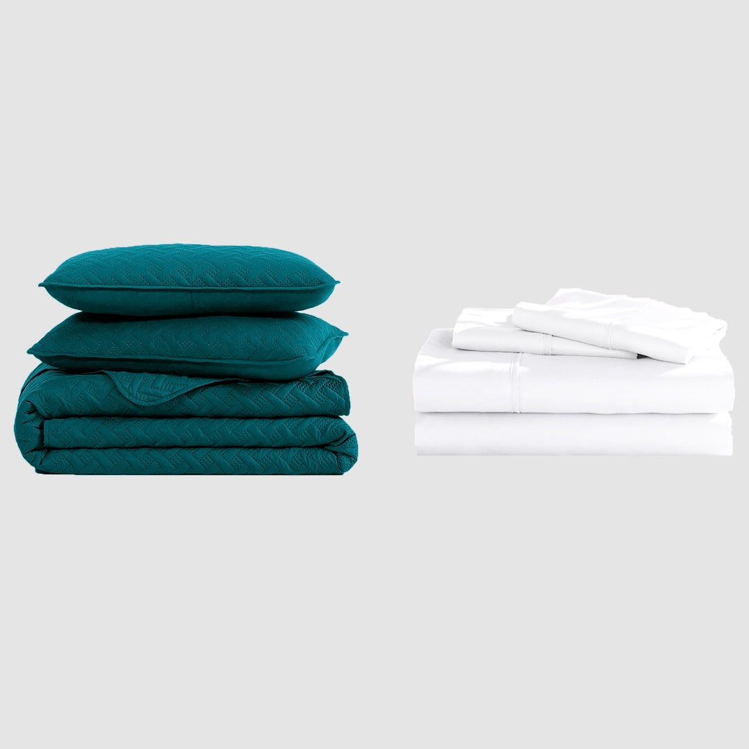 TEAL 6 PCS SET (white)