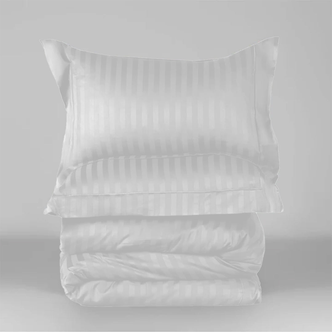 STRIPED WHITE SHEET SET