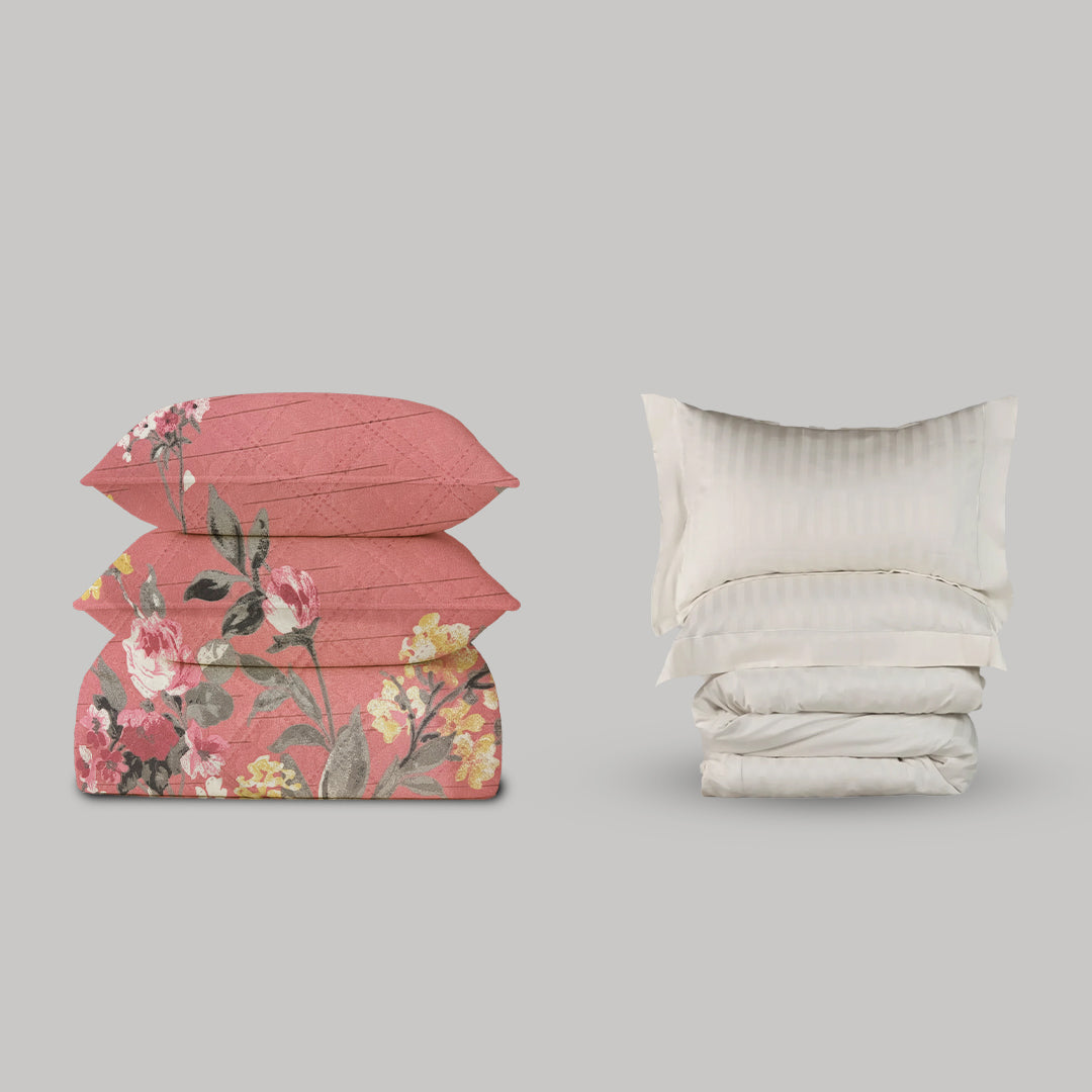 PINK FLORAL 6 PCS SET