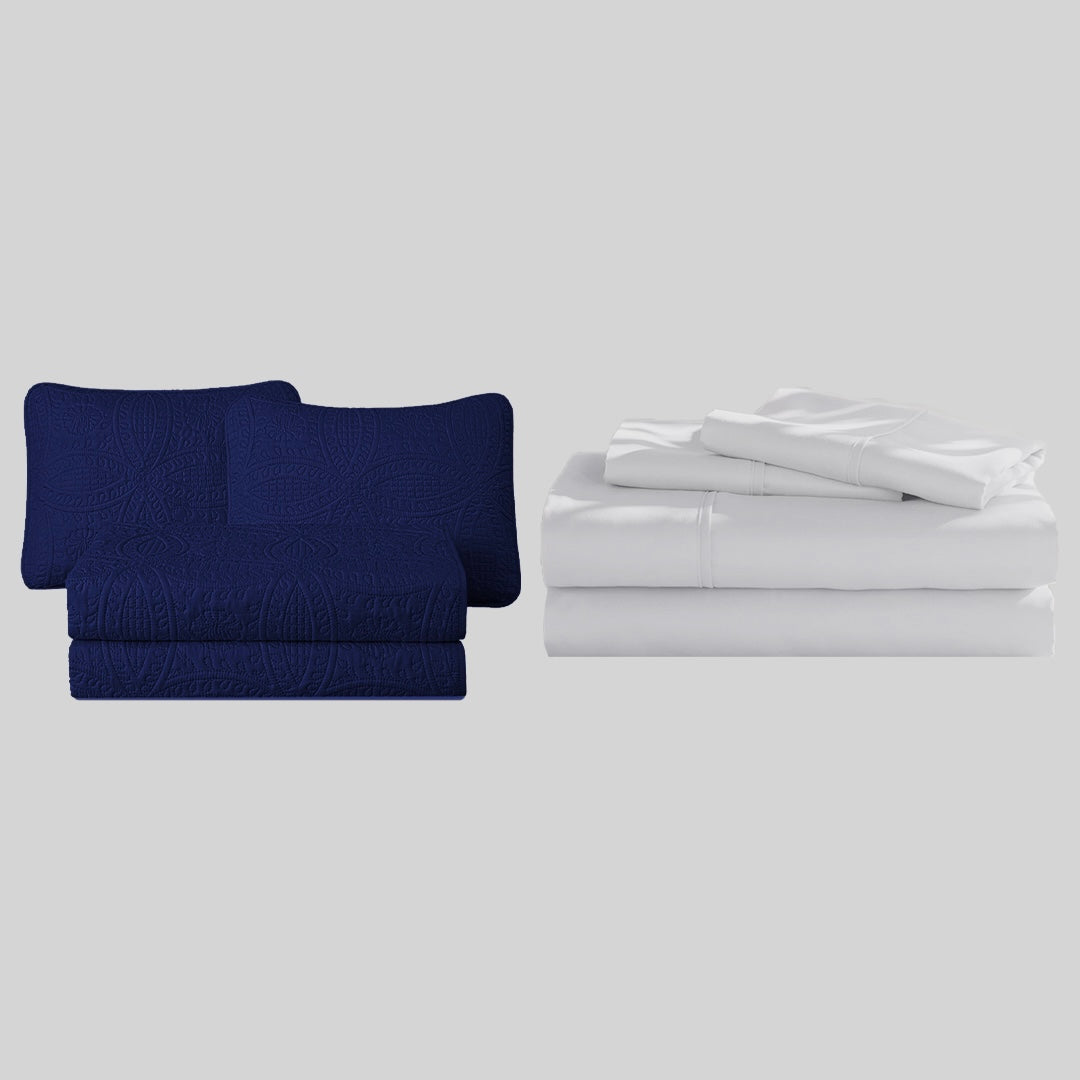 NAVY 6 PCS SET (white)