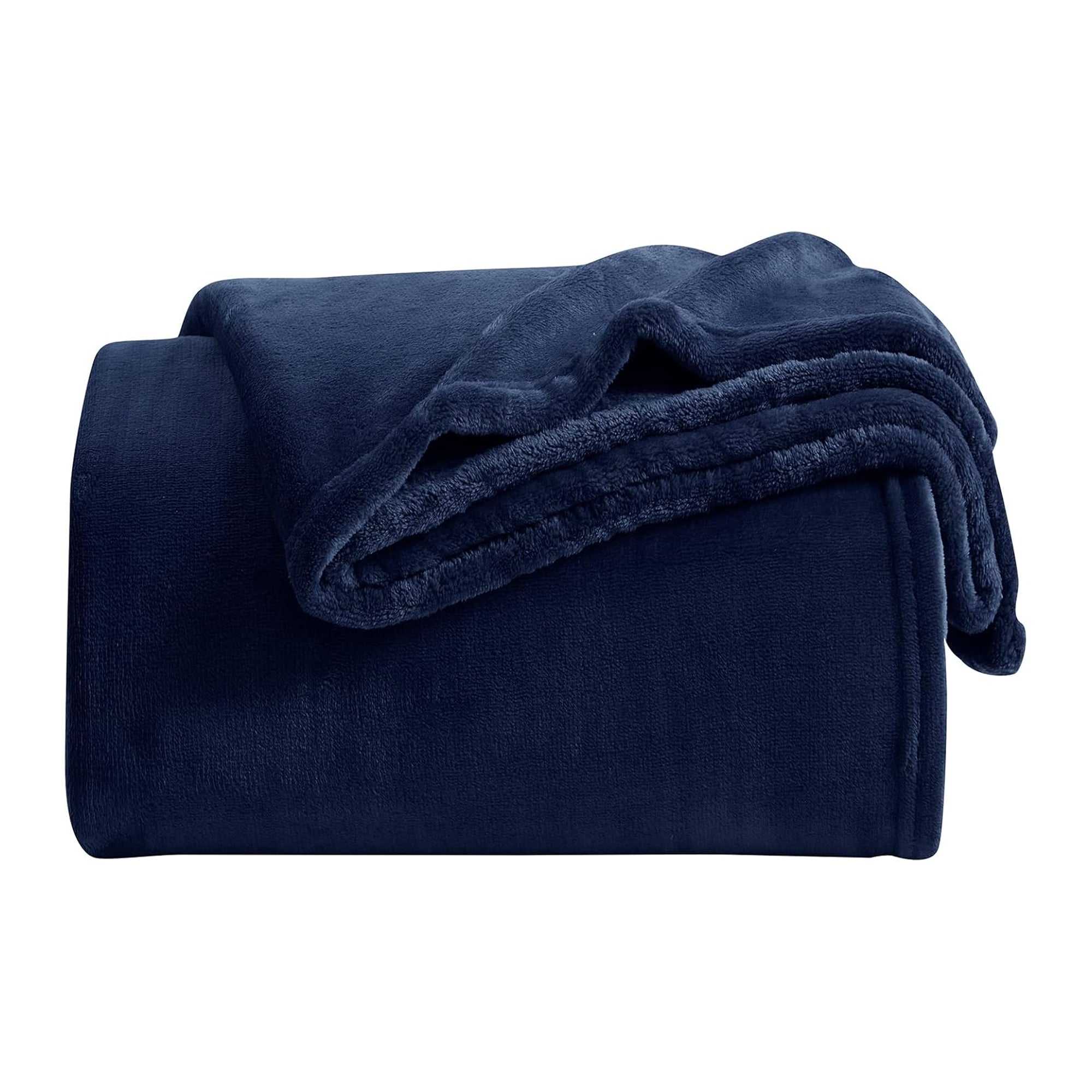 Navy plush blanket