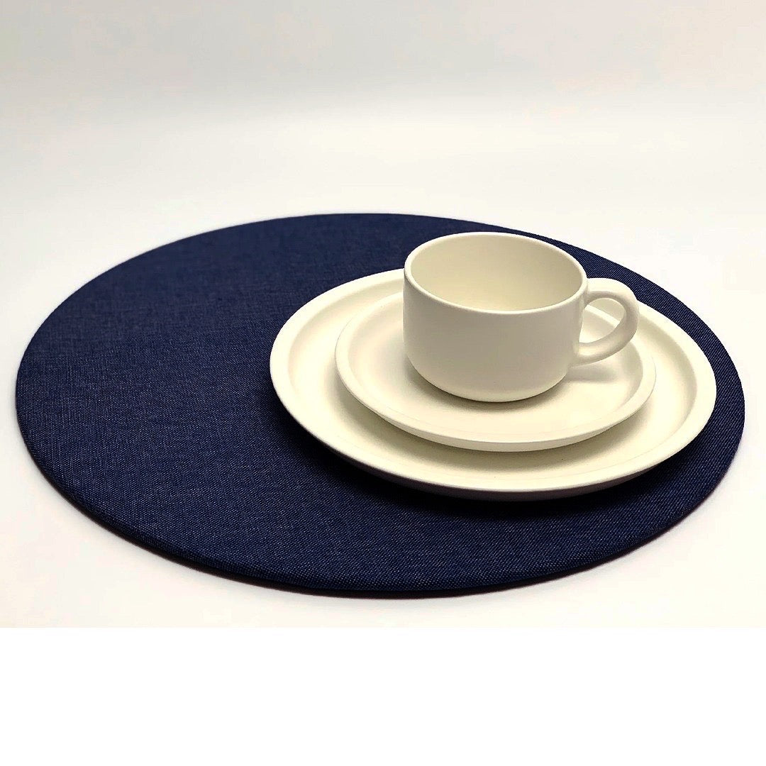 Trendy table place-mats with changeable covers (navy)