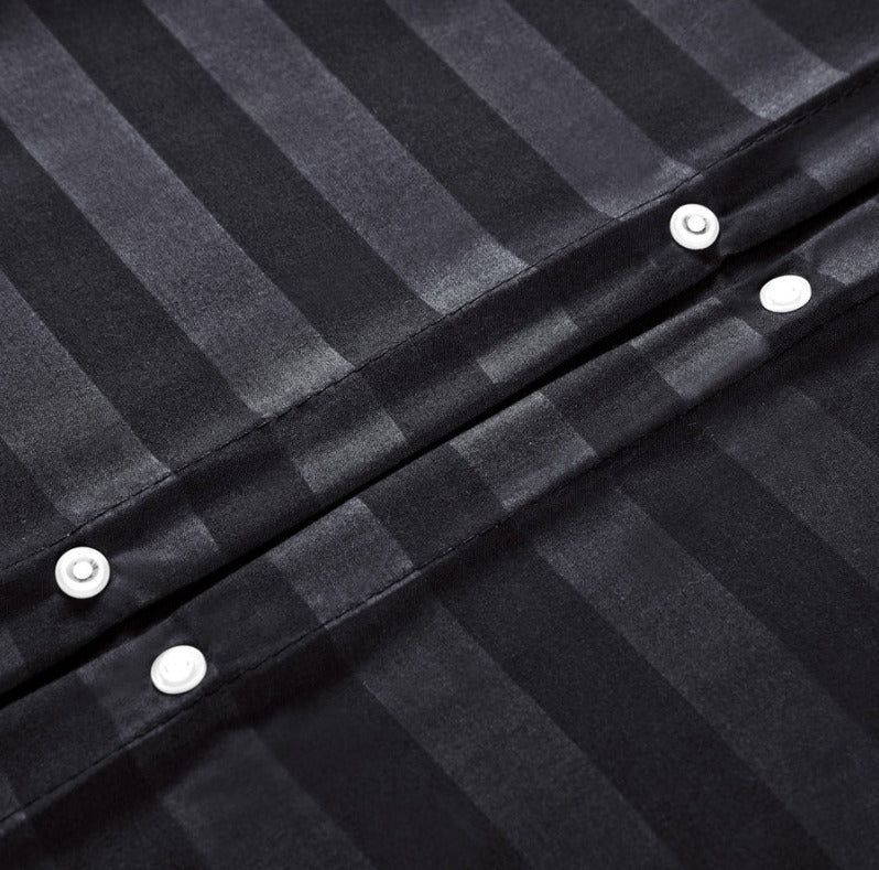 BLACK FITTED SHEET SET