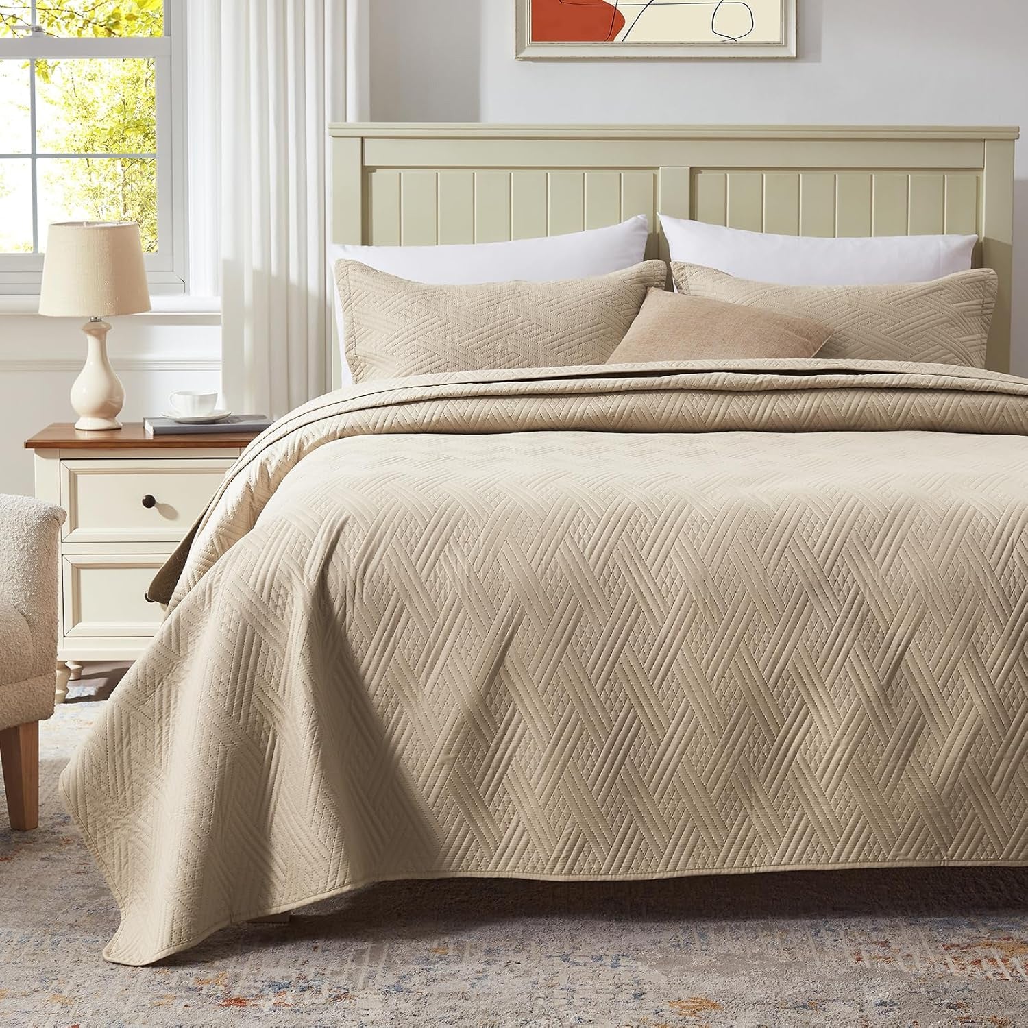 BEIGE BED SET