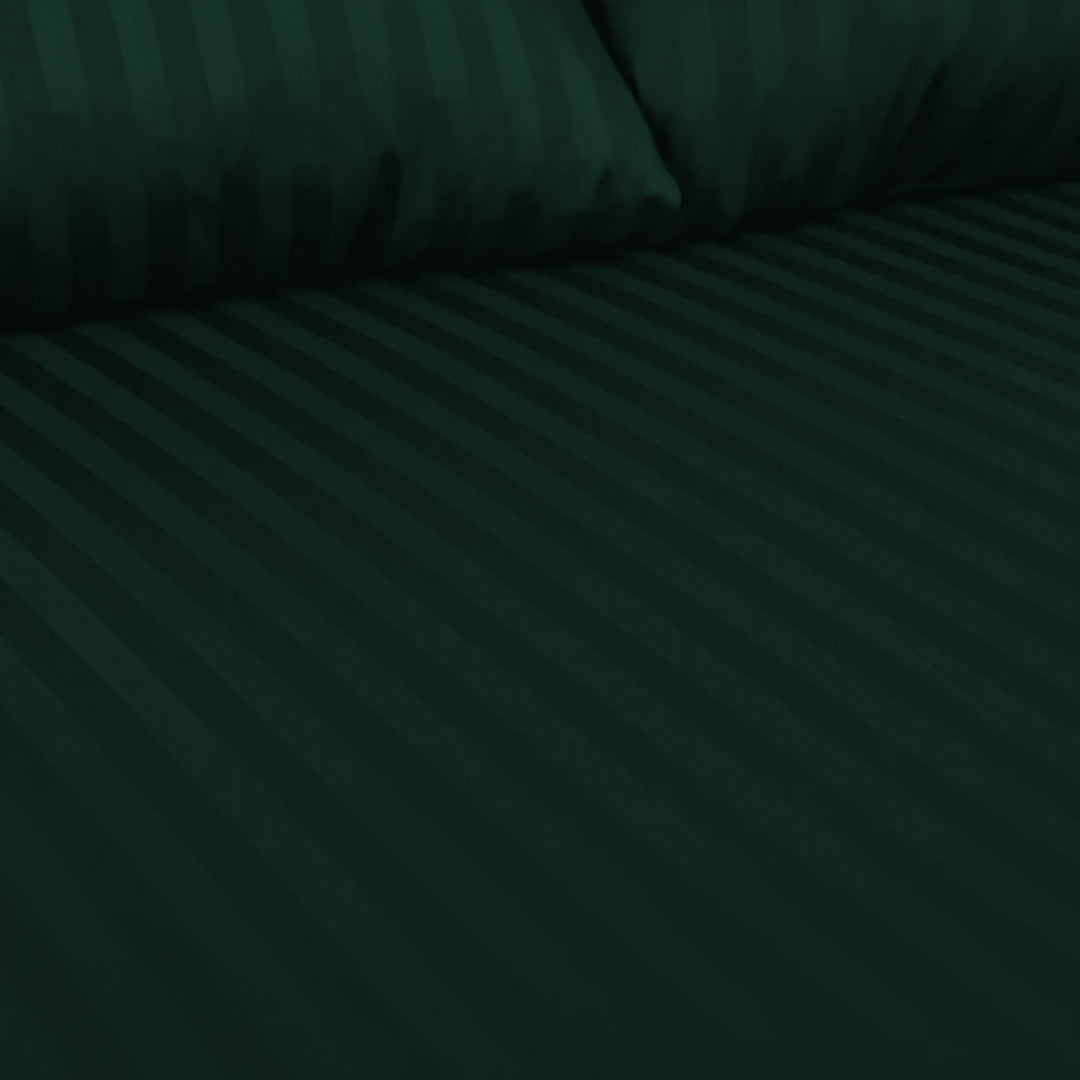 STRIPED GREEN BED SHEET SET