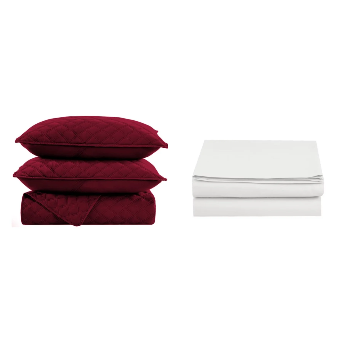 MAROON BED SET