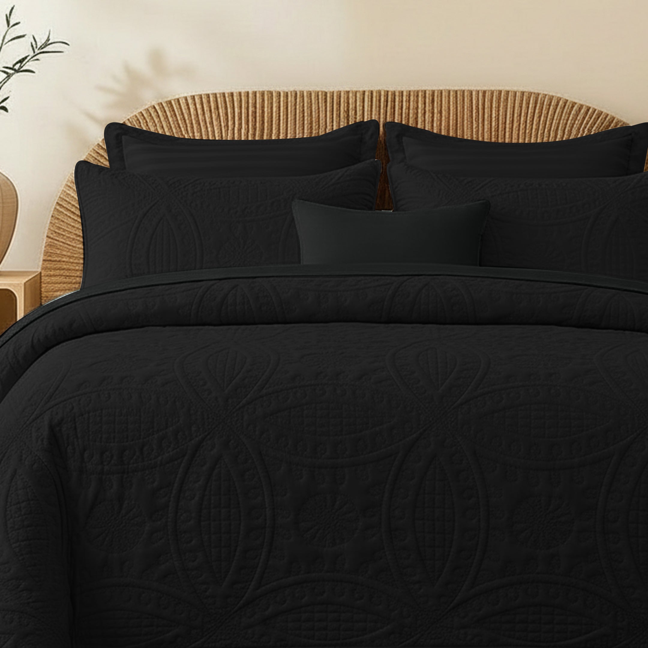 BLACK 6 PCS SET (white)