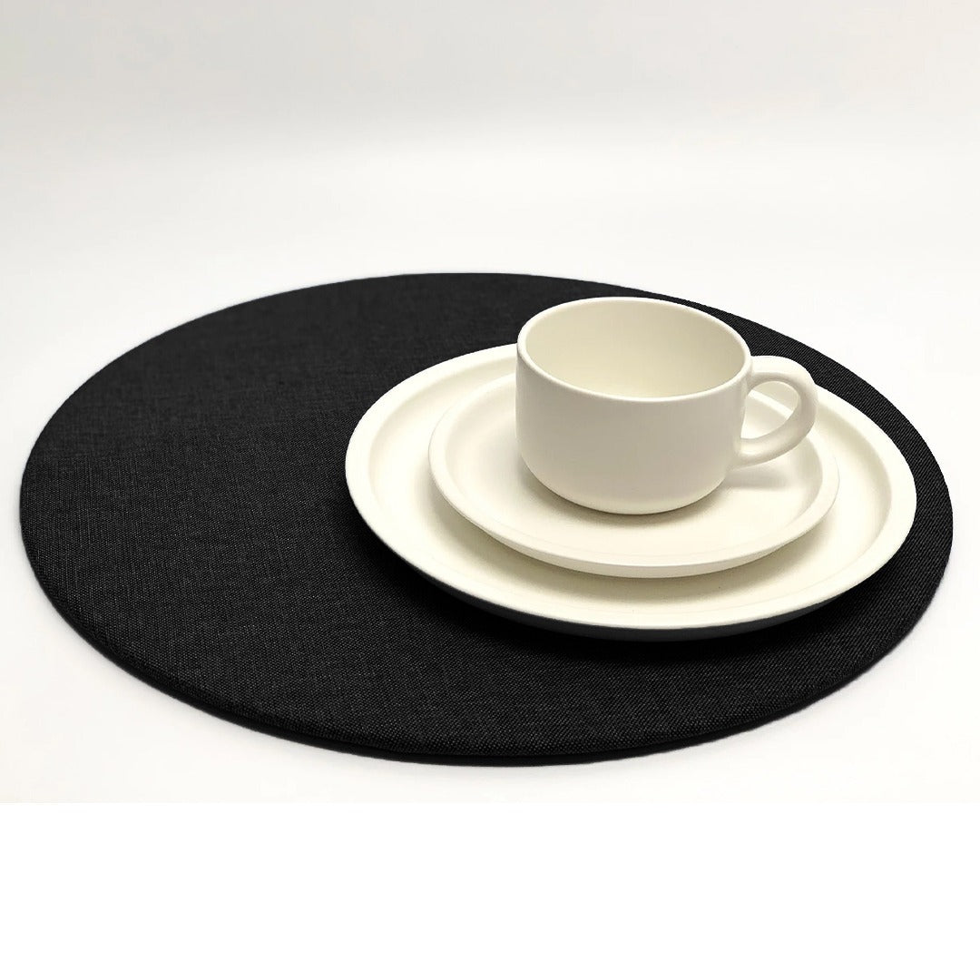 Trendy table place-mats with changeable covers (black)