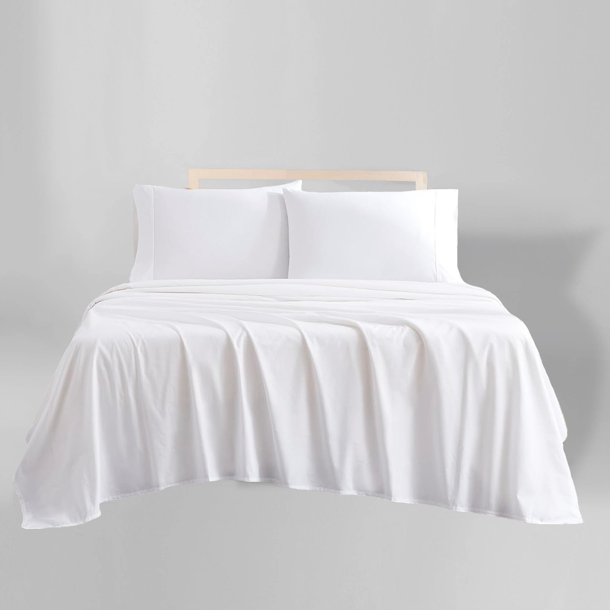 PLAIN WHITE BED SHEET SET