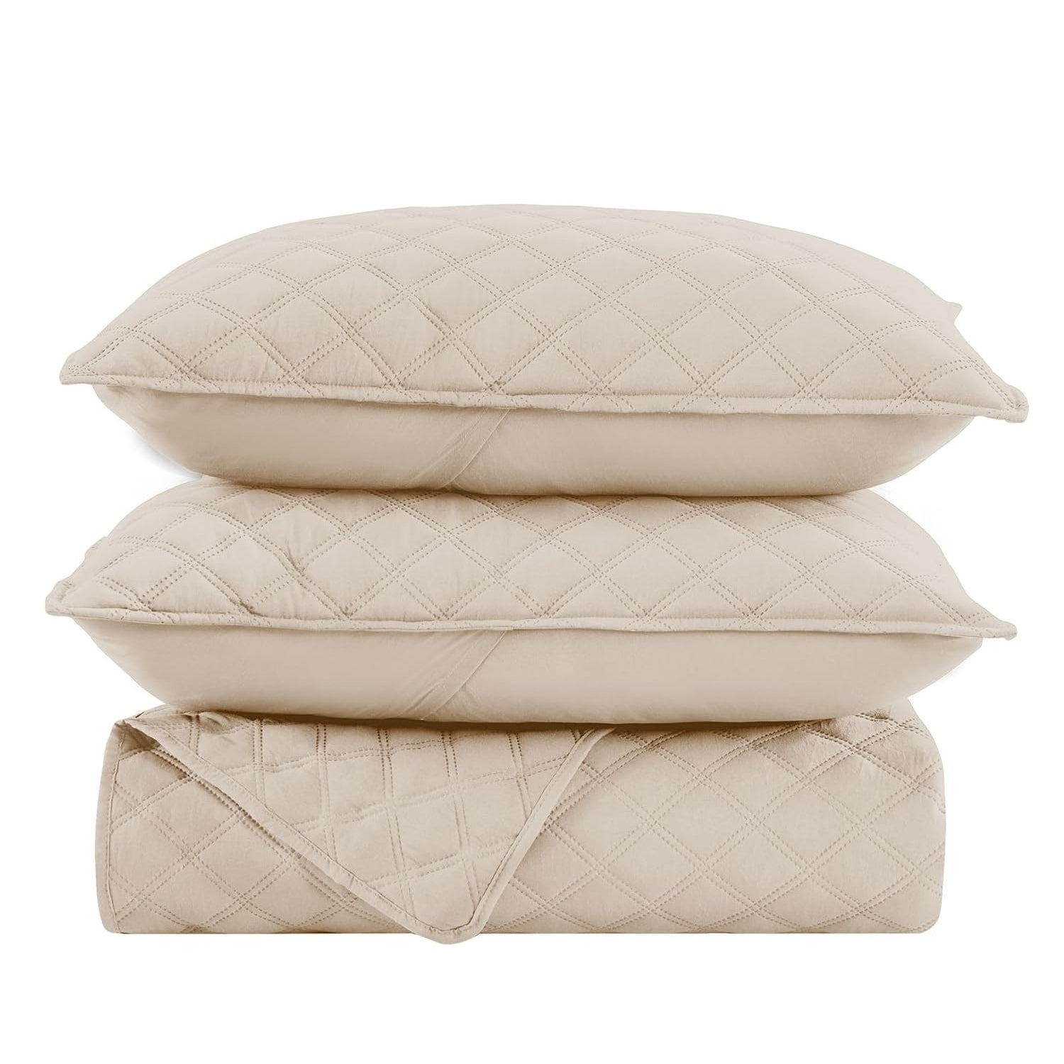 OFF-WHITE QUILTED BEDSPREAD SET