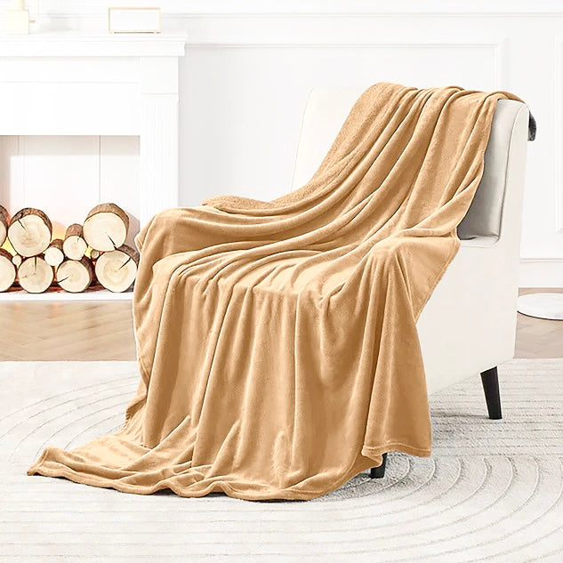 Beige plush blanket