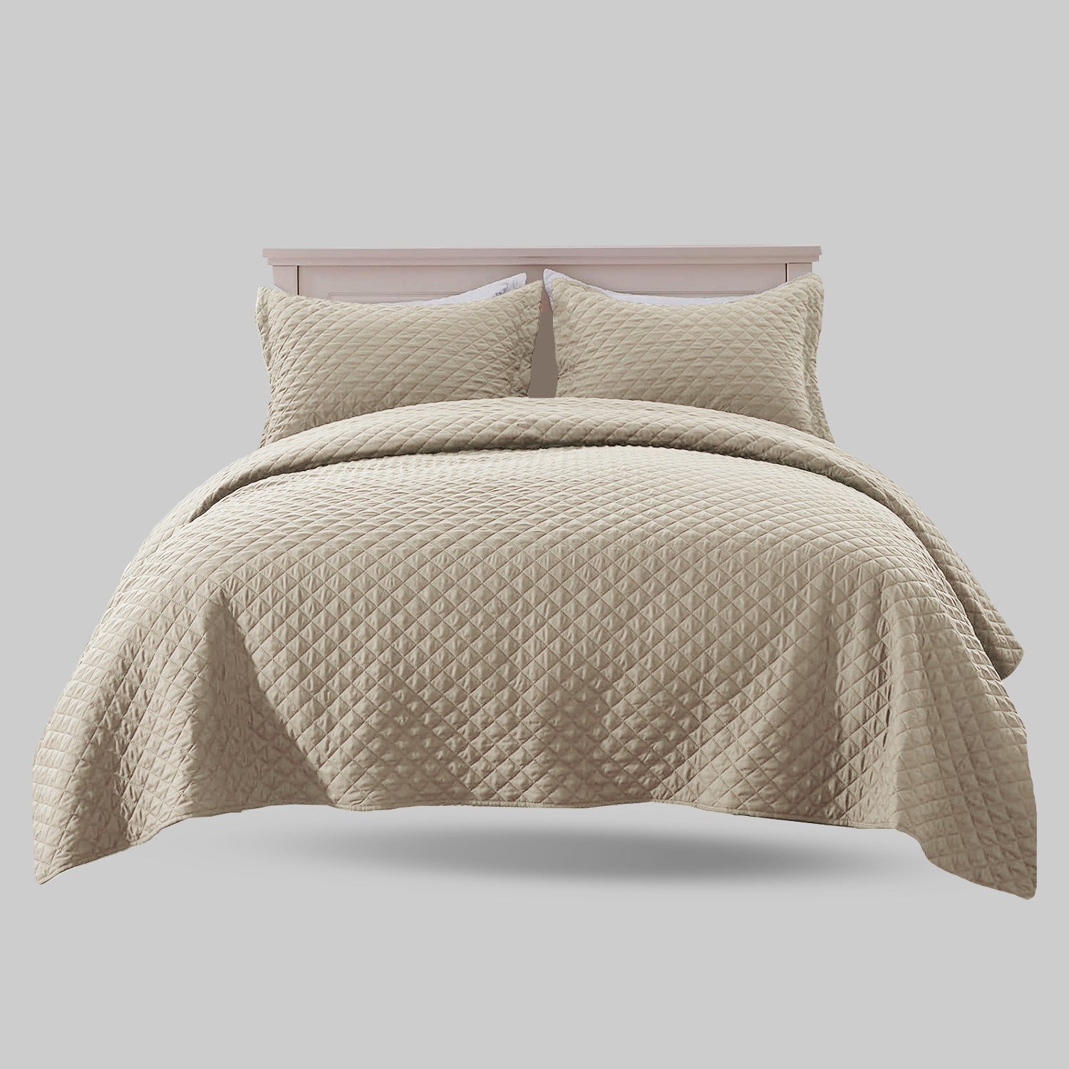 OFF-WHITE QUILTED BEDSPREAD SET