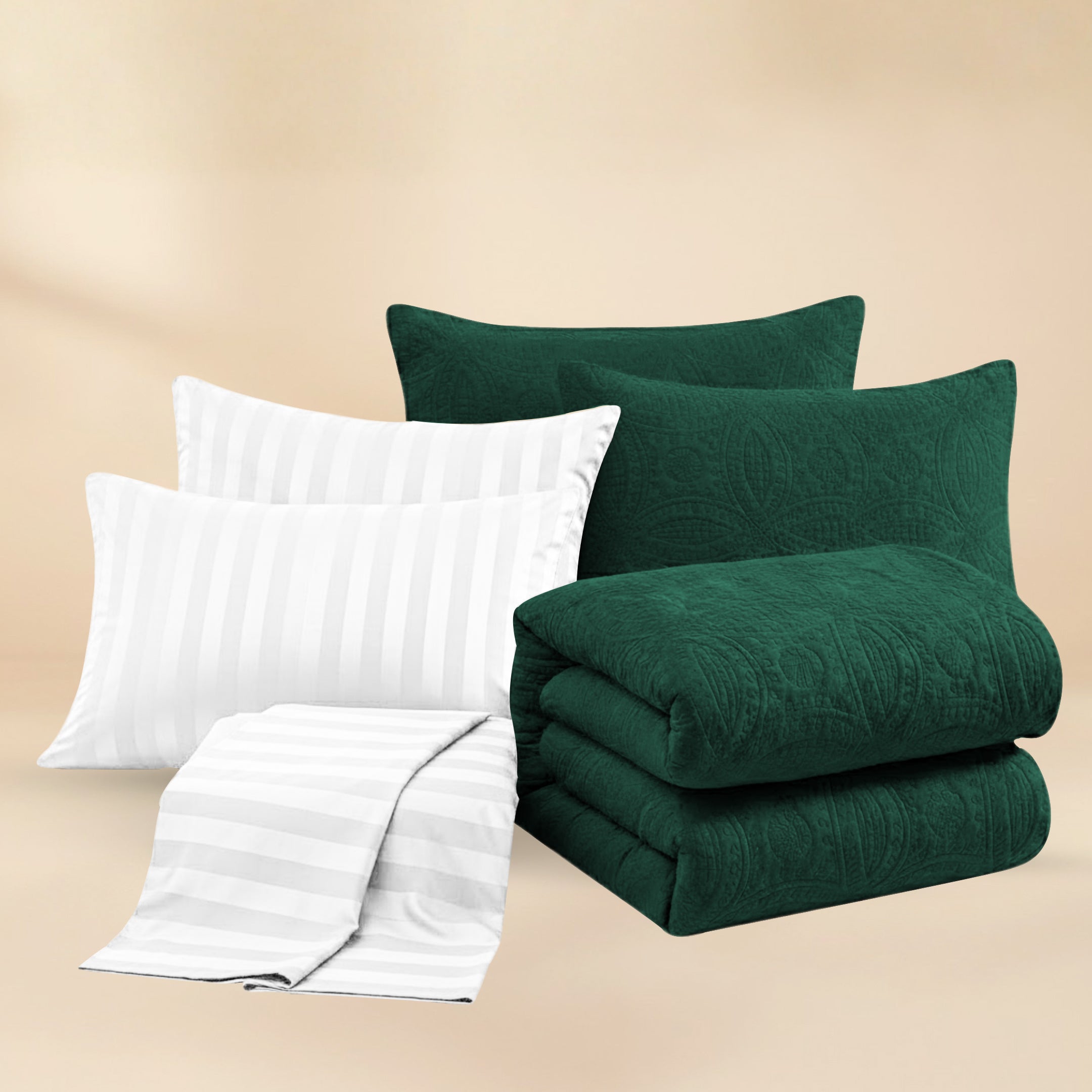 TEAL 6 PCS SET (white)