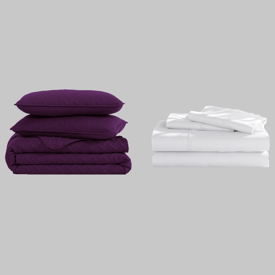 PURPLE BED SET