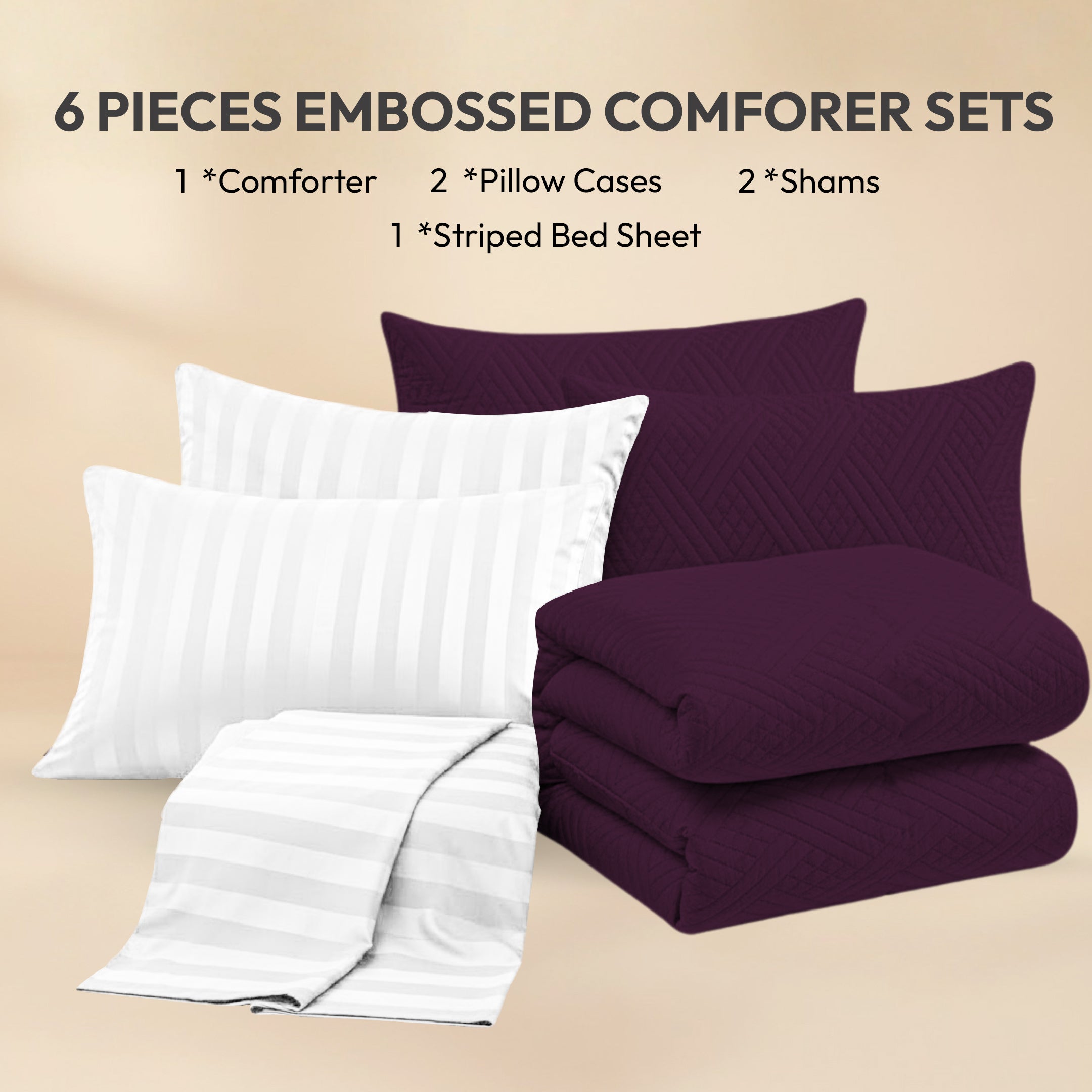 PLUM 6 PCS SET (white)