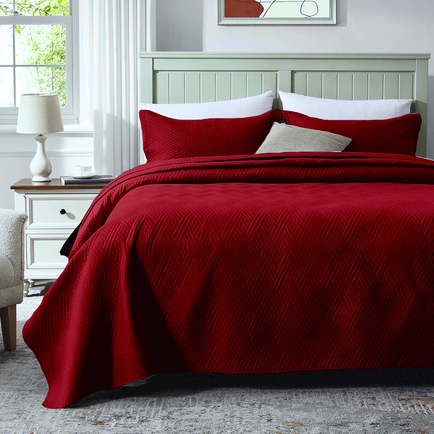 MAROON BED SET