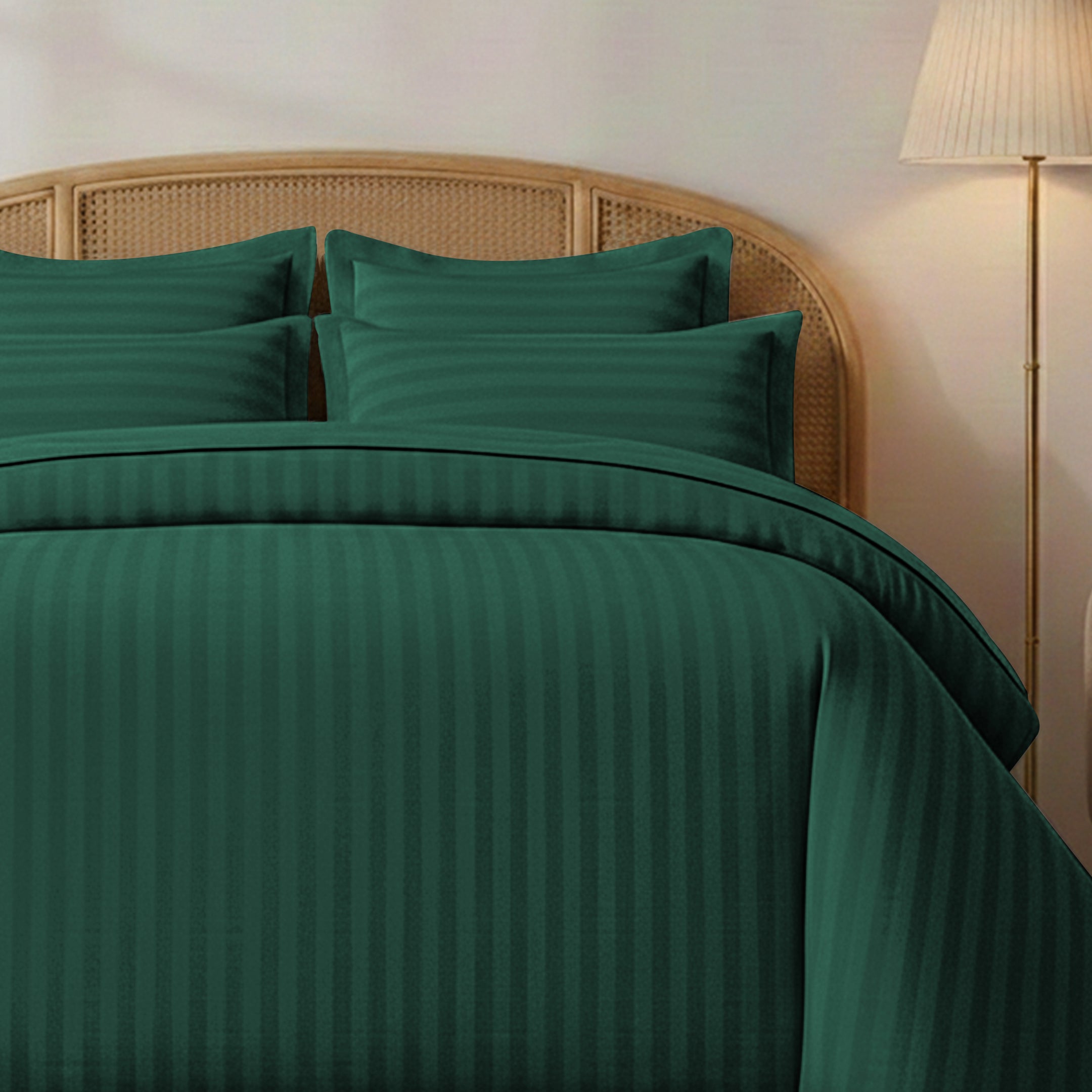 STRIPED GREEN BED SHEET SET
