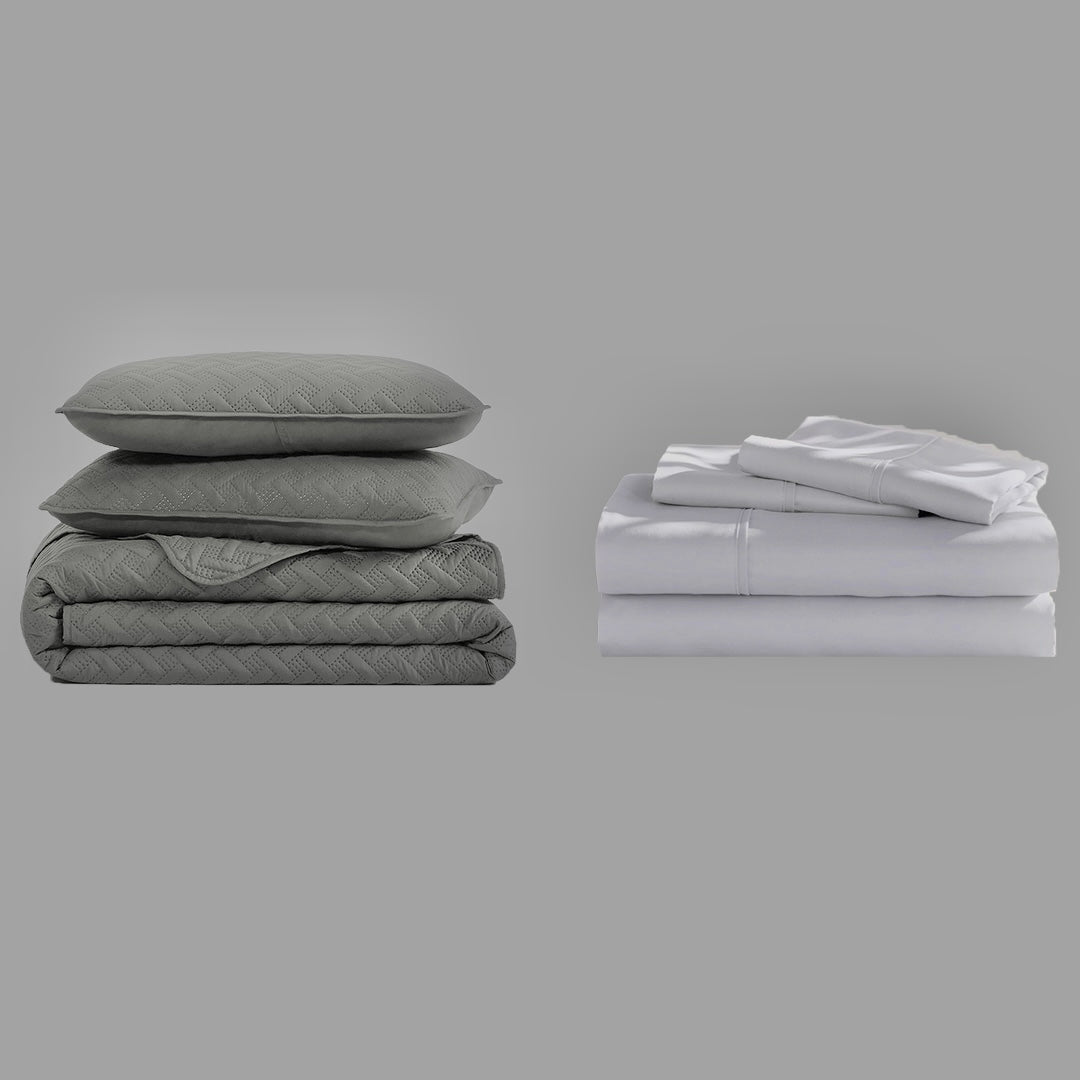 GREY BED SET