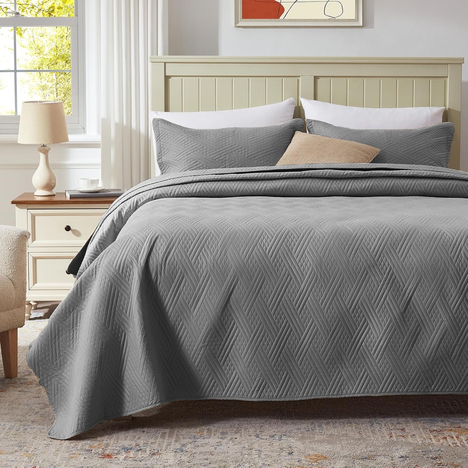 GREY BED SET