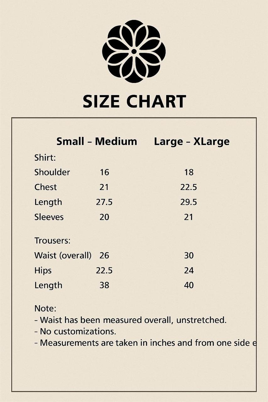 Premium Pajama Set -Cord set