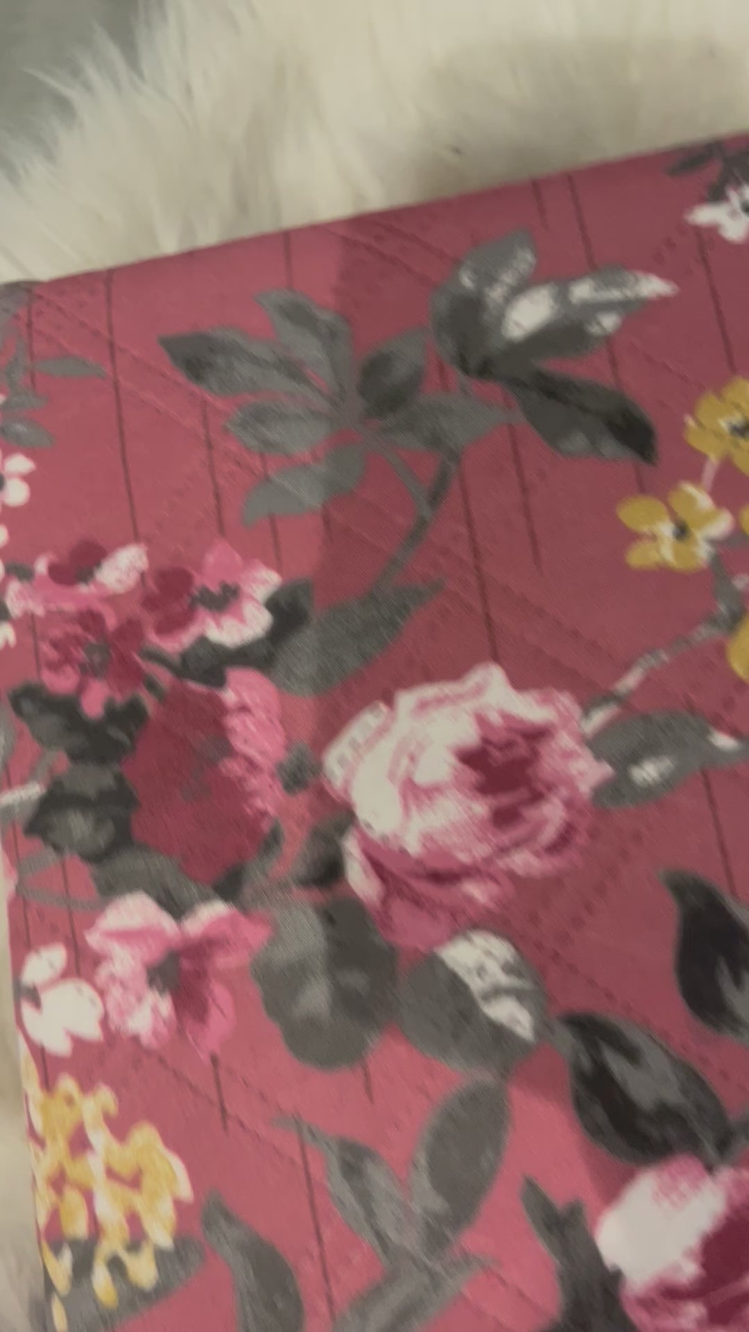 Pink Floral Bedspread