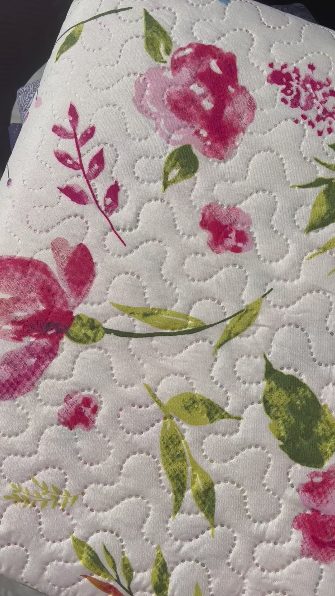 Off-white Floral Bedspread